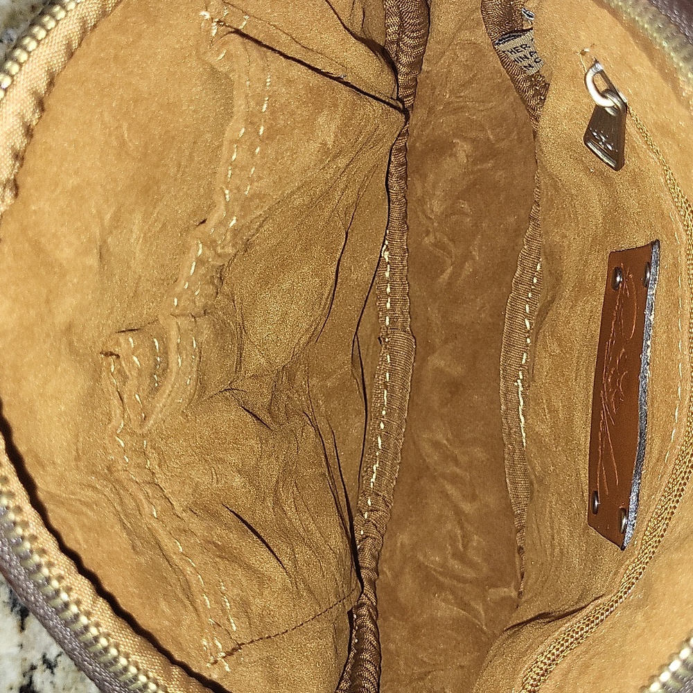 Patricia Nash Round Scafati Crossbody Golden Rustic Forest - Picture 9 of 13